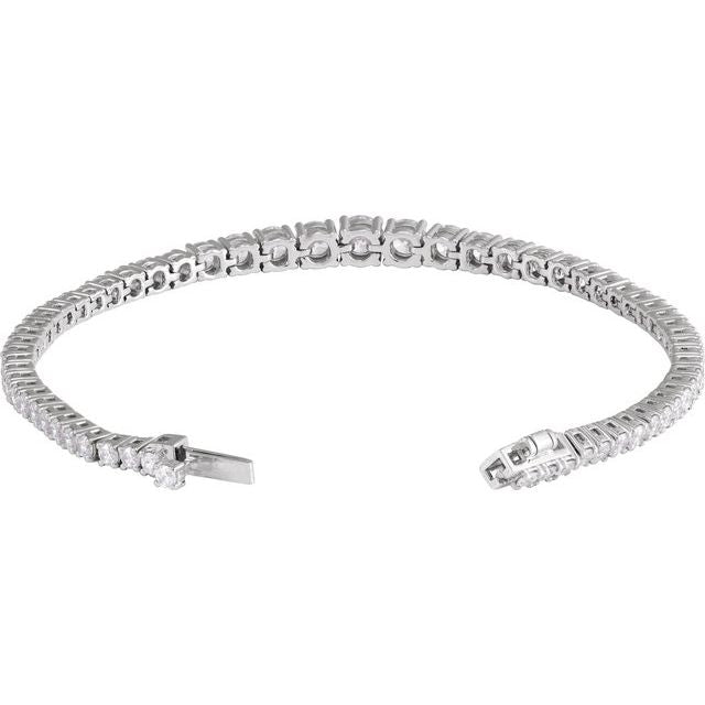 14K White 6 CTW Lab-Grown Diamond Line 7" Bracelet