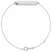 Sterling Silver Lab-Grown Alexandrite  Geometric 7-8" Bracelet
