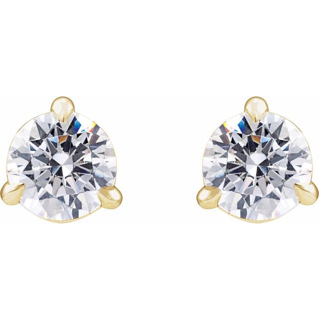 14K Yellow 3/4 Lab-Grown Diamond Cocktail-Style Stud Earrings