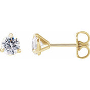 14K Yellow 3/4 Lab-Grown Diamond Cocktail-Style Stud Earrings