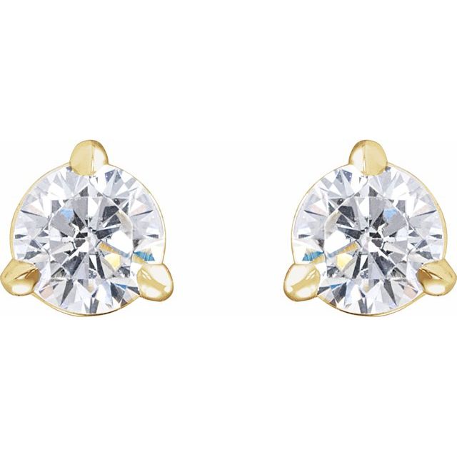 14K Yellow 1/3 Lab-Grown Diamond Cocktail-Style Stud Earrings