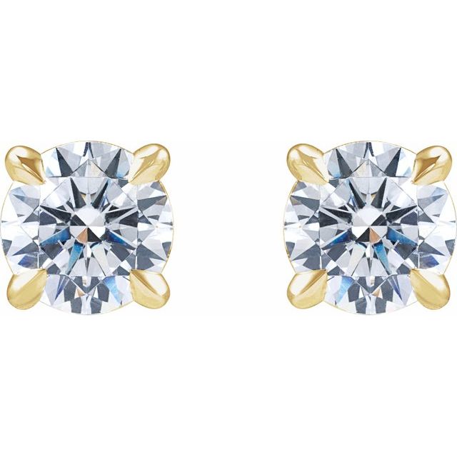 14K Yellow 1 CTW Lab-Grown Diamond Cocktail-Style Stud Earrings