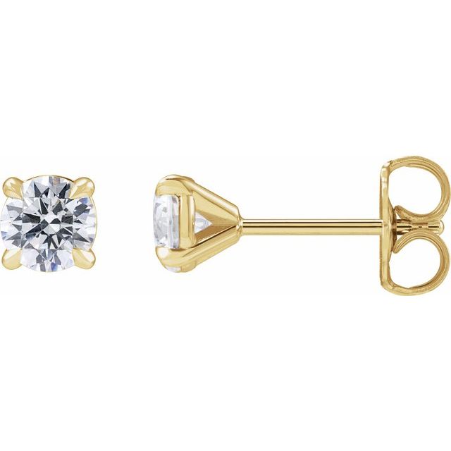 14K Yellow 3/4 CTW Lab-Grown Diamond Cocktail-Style Stud Earrings