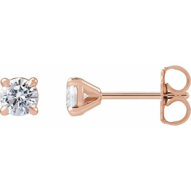 14K Rose 1/2 CTW Lab-Grown Diamond Cocktail-Style Stud Earrings