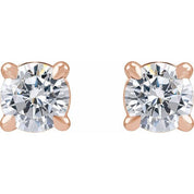 14K Rose 1/2 CTW Lab-Grown Diamond Cocktail-Style Stud Earrings