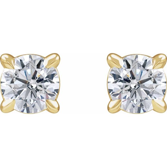 14K Yellow 1/3 CTW Lab-Grown Diamond Cocktail-Style Stud Earrings
