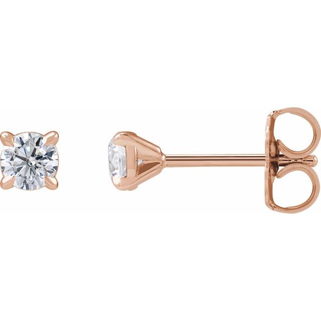 14K Rose 1/3 CTW Lab-Grown Diamond Cocktail-Style Stud Earrings