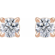 14K Rose 1/3 CTW Lab-Grown Diamond Cocktail-Style Stud Earrings