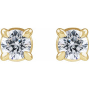 14K Yellow 1/4 CTW Lab-Grown Diamond Cocktail-Style Stud Earrings