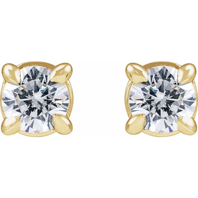 14K Yellow 1/4 CTW Lab-Grown Diamond Cocktail-Style Stud Earrings