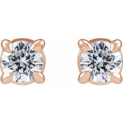 14K Rose 1/4 CTW Lab-Grown Diamond Cocktail-Style Stud Earrings