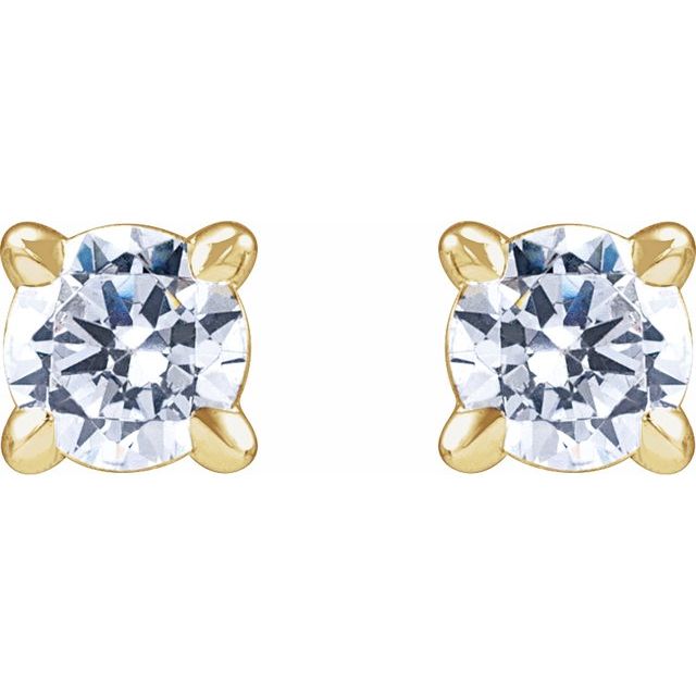 14K Yellow 1/5 CTW Lab-Grown Diamond Cocktail-Style Stud Earrings