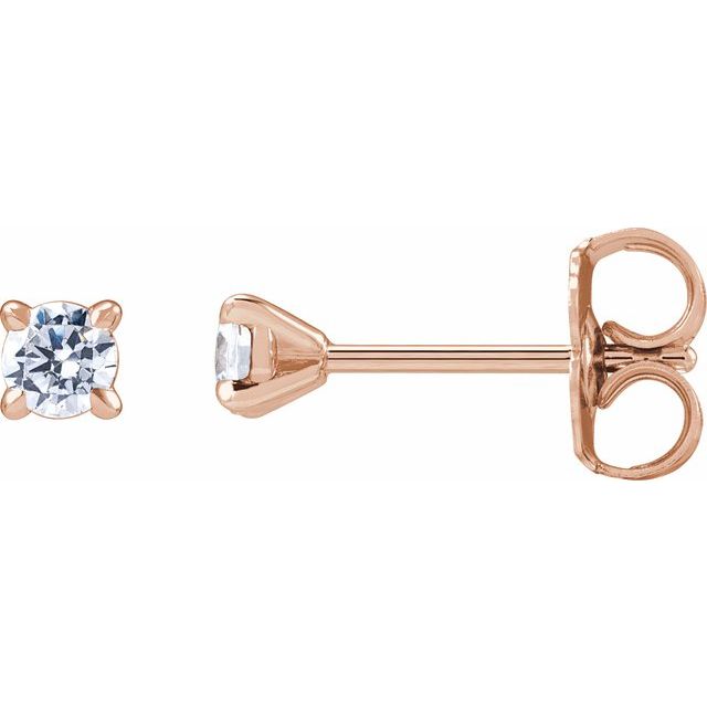 14K Rose 1/5 CTW Lab-Grown Diamond Cocktail-Style Stud Earrings