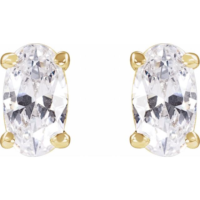 14K Yellow 1/2 CTW Lab-Grown Diamond Stud Earrings