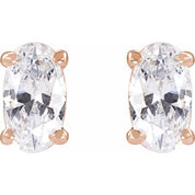 14K Rose 1/2 CTW Lab-Grown Diamond Stud Earrings