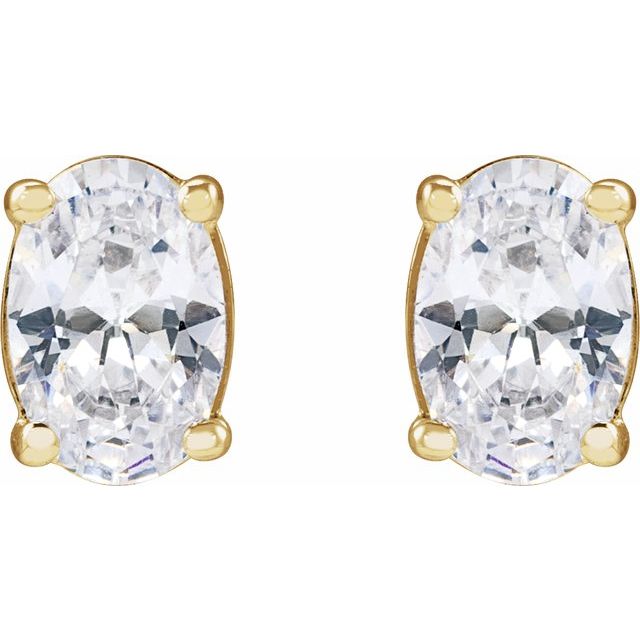 14K Yellow 1 CTW Lab-Grown Diamond Stud Earrings