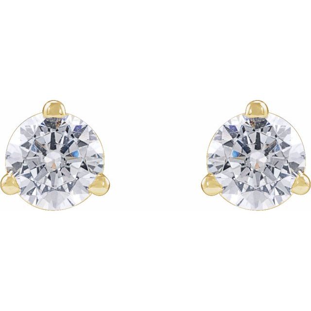 14K Yellow 1/4 CTW Lab-Grown Diamond Stud Earrings