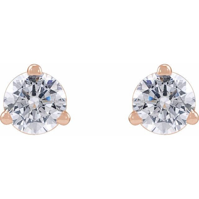 14K Rose 1/4 CTW Lab-Grown Diamond Stud Earrings