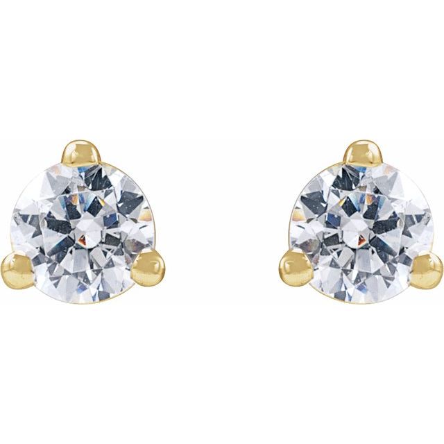 14K Yellow 1/5 CTW Lab-Grown Diamond Stud Earrings