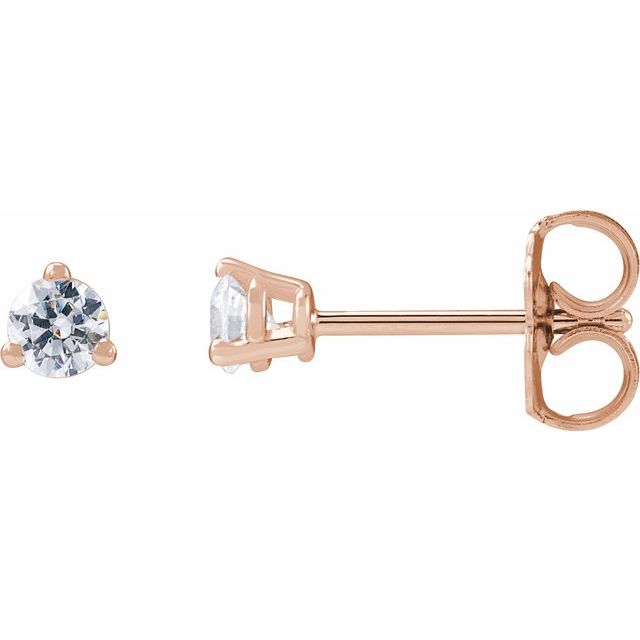 14K Rose 1/5 CTW Lab-Grown Diamond Stud Earrings