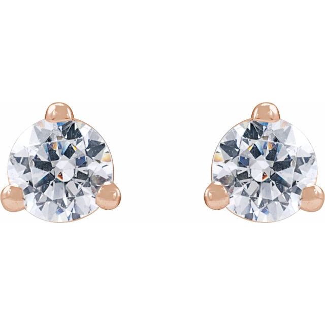 14K Rose 1/5 CTW Lab-Grown Diamond Stud Earrings
