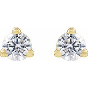 14K Yellow 1/6 CTW Lab-Grown Diamond Stud Earrings