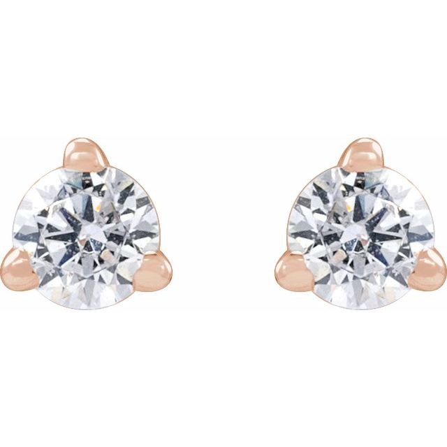14K Rose 1/6 CTW Lab-Grown Diamond Stud Earrings