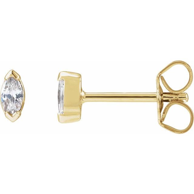 14K Yellow 1/6 CTW Lab-Grown Diamond Stud Earrings