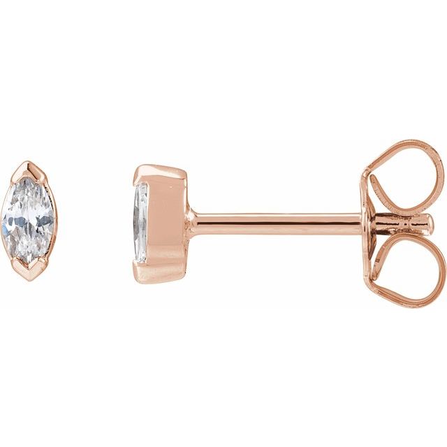 14K Rose 1/6 CTW Lab-Grown Diamond Stud Earrings