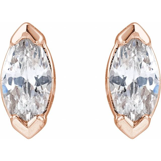 14K Rose 1/6 CTW Lab-Grown Diamond Stud Earrings