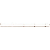 14K Rose 1/3 CTW Natural Black Diamond 7-Station 16-18" Necklace