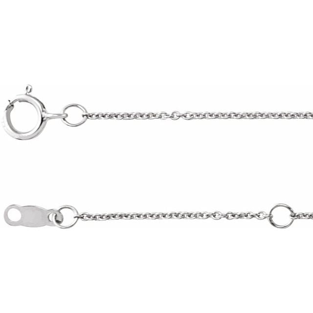 14K White 1/3 CTW Natural Black Diamond 7-Station 16-18" Necklace