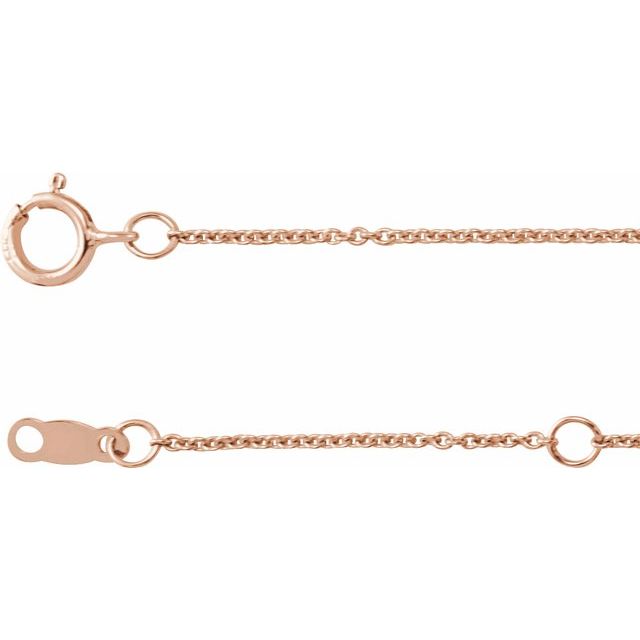 14K Rose 1/5 CTW Natural Black Diamond 3-Station 16-18" Necklace