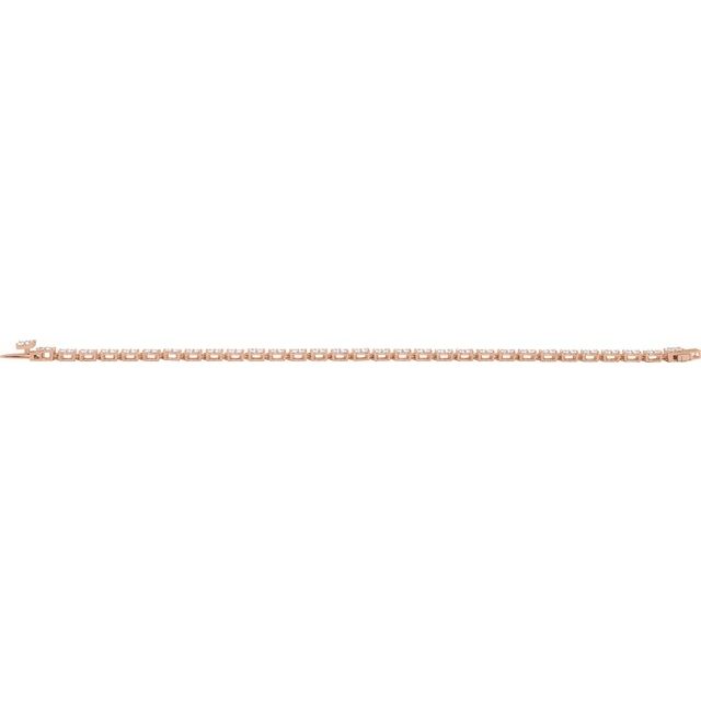 14K Rose 5 1/3 CTW Lab-Grown Diamond Line 7 1/4" Bracelet