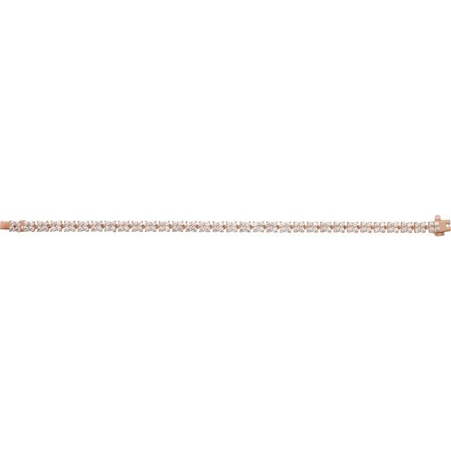 14K Rose 5 1/3 CTW Lab-Grown Diamond Line 7 1/4" Bracelet