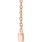 14K Lab-Grown Diamond Two-Stone, French-Set Bar, and Bar Necklace in 16-18" Length