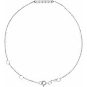 Platinum 1/10 CTW Natural Diamond Bar 6 1/2-7 1/2" Bracelet