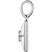 14K White Natural White Sapphire Pendant