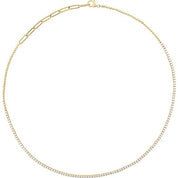 14K Yellow 3 1/5 CTW Natural Diamond Adjustable 15-18" Necklace