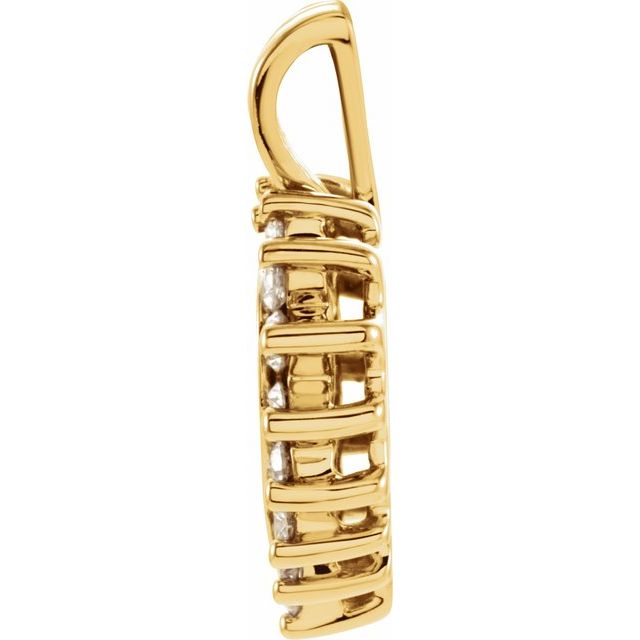 14K Yellow 1/3 CTW Natural Diamond Heart Pendant