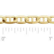 14K Yellow 4.5 mm Curbed Anchor Chain by the Inch