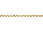 14K Yellow 1.4 mm Diamond-Cut Cable Chain by the Inch
