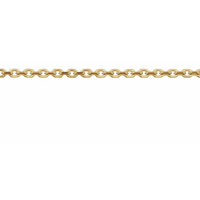 14K Yellow 1.4 mm Diamond-Cut Cable Chain by the Inch