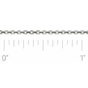14K White 1.4 mm Diamond-Cut Cable Chain by the Inch