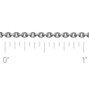 14K White Recycled Metal 1.75 mm Diamond-Cut Cable Chain by the Inch