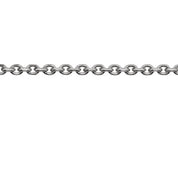 14K White Recycled Metal 1.75 mm Diamond-Cut Cable Chain by the Inch