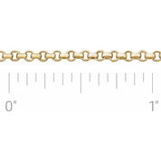 14K Yellow Gold-Filled 2 mm Rolo Chain Available by the Inch with Recycled Metal Options