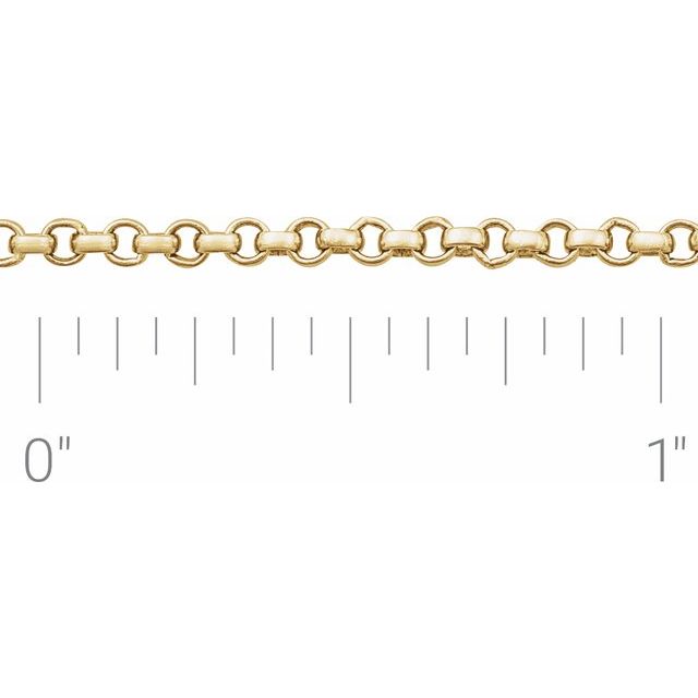 14K Yellow Gold-Filled 2 mm Rolo Chain Available by the Inch with Recycled Metal Options