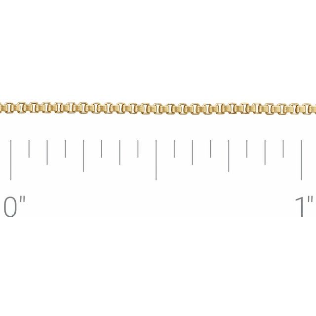 14K Yellow Recycled Metal 1 mm Box Chain by the Inch