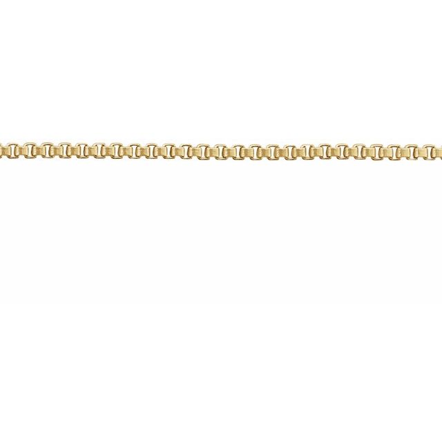 14K Yellow Recycled Metal 1 mm Box Chain by the Inch
